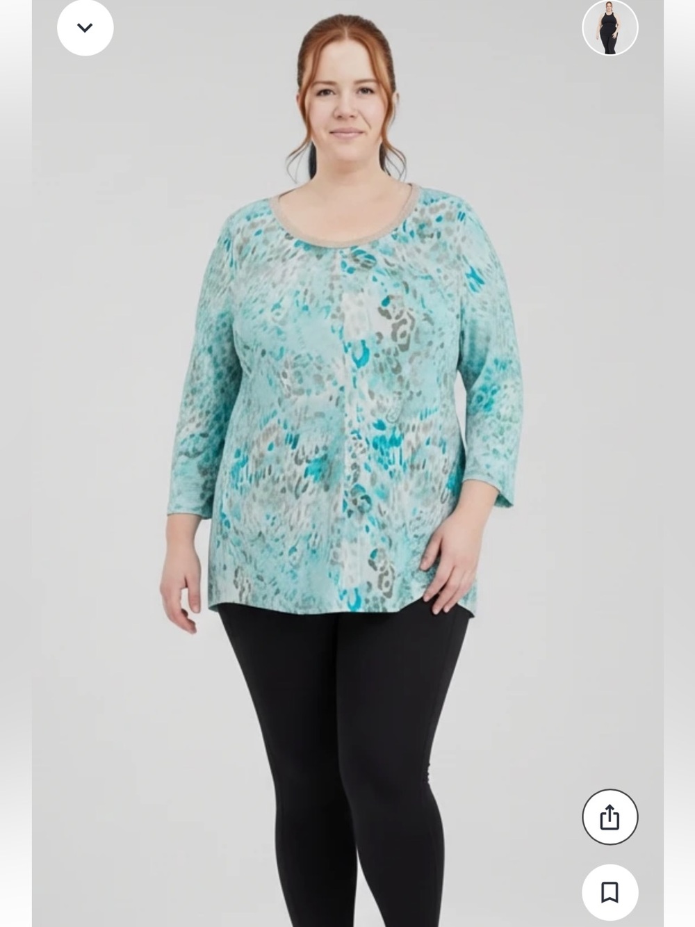 Chico’s Weekends Collection Scoop Neck Top